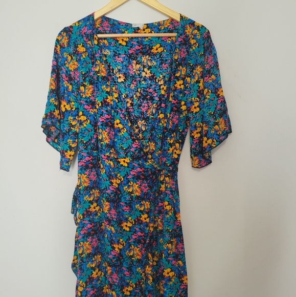 Silk & Salt Journey Flower Maxi Wrap Dress Size XL - Picture 7 of 16